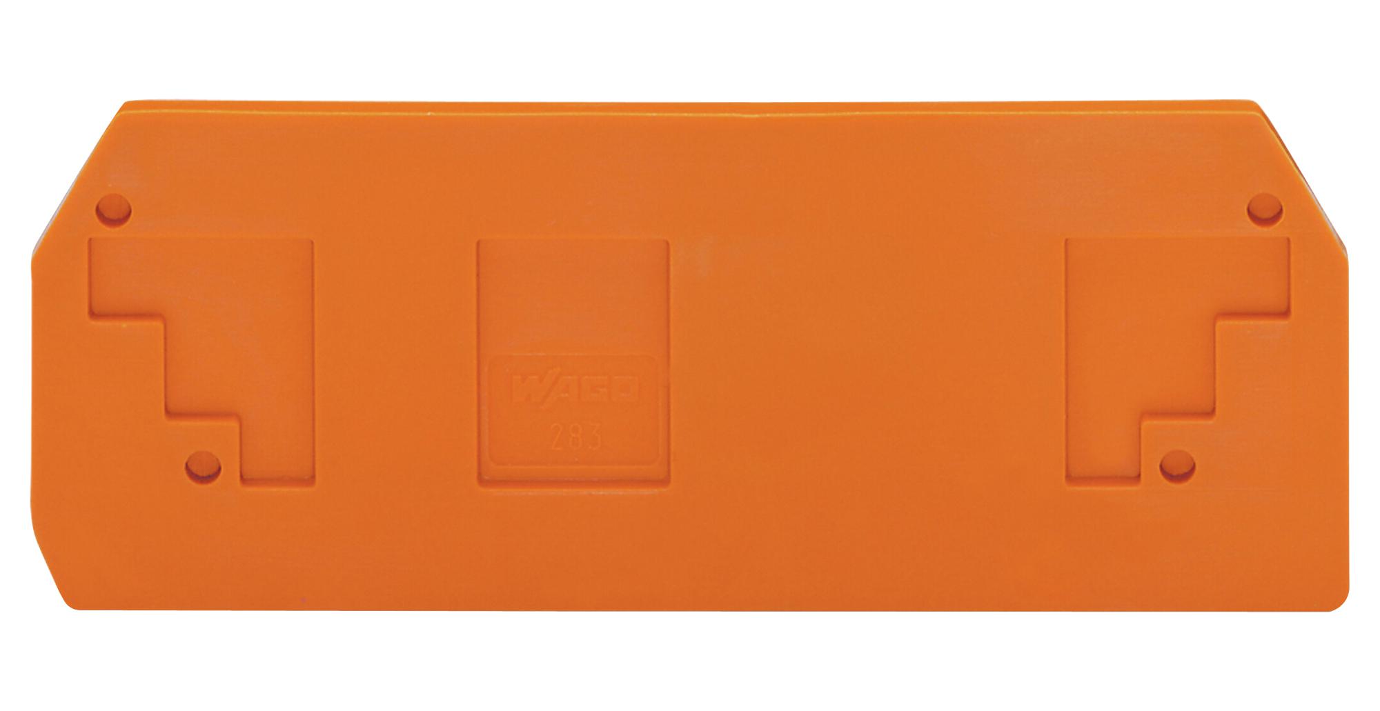 283-328 END & INTERMEDIATE PLATE, ORANGE, 94.4MM WAGO