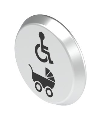 56-6.00002 SWITCH LENS, BLACK, ALUMINIUM, LASER ENG EAO