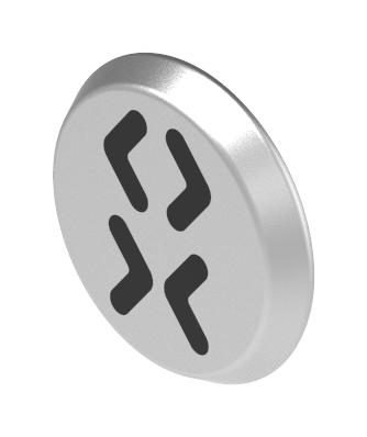 56-6.00004 SWITCH LENS, BLACK, ALUMINIUM, LASER ENG EAO