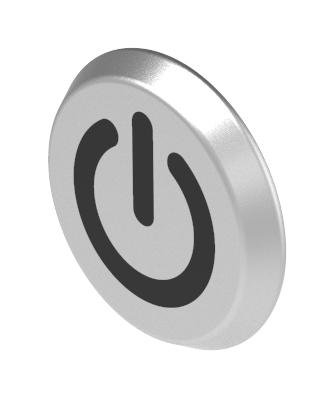 56-6.00013 SWITCH LENS, BLACK, ALUMINIUM, LASER ENG EAO