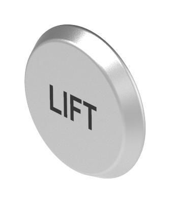 56-6.00014 SWITCH LENS, BLACK, ALUMINIUM, LASER ENG EAO