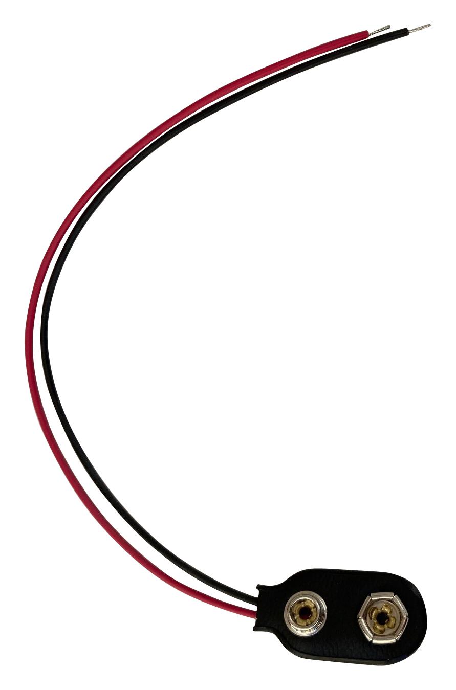 MP006237 BATTERY CONTACT, PP3, 6" WIRE LEAD PK5 MULTICOMP PRO