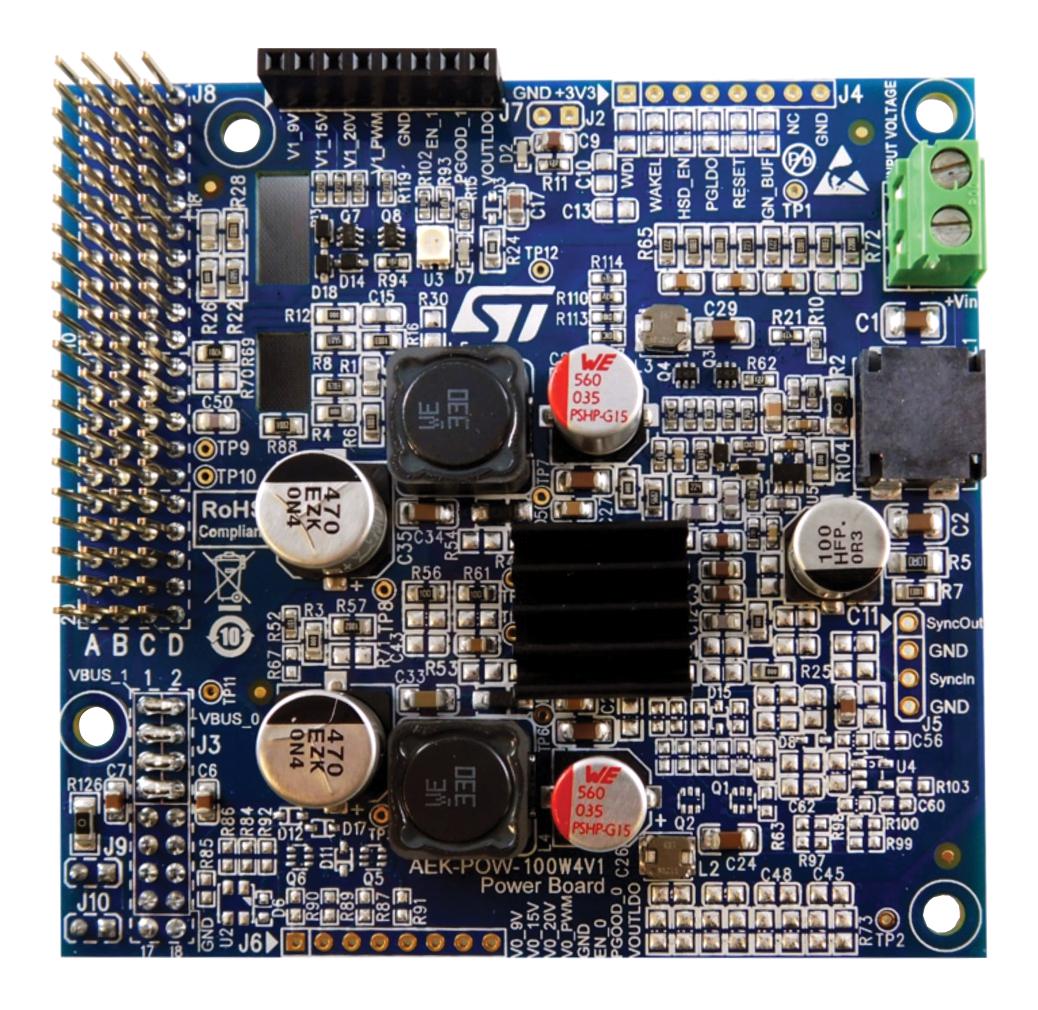 AEK-POW-100W4V1 EVAL BOARD, SYNC BUCK REGULATOR STMICROELECTRONICS