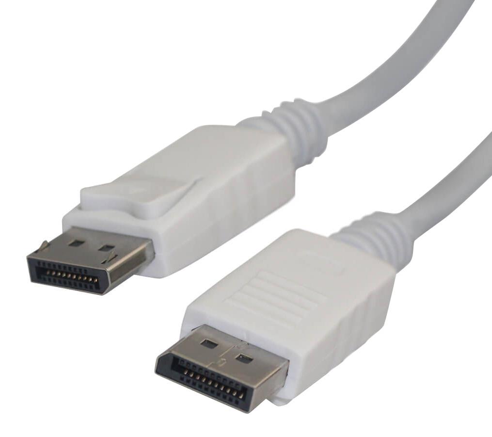 2409-1W CABLE, DISPLAYPORT PLUG-PLUG, 1M, WHITE VIDEK