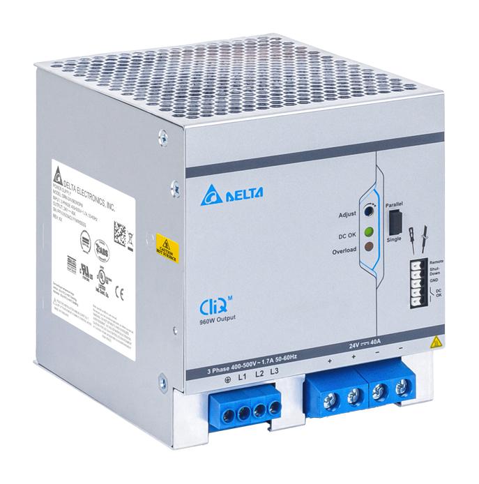 DRM-24V960W3PN POWER SUPPLY, AC-DC, 24V, 40A DELTA ELECTRONICS / POWER