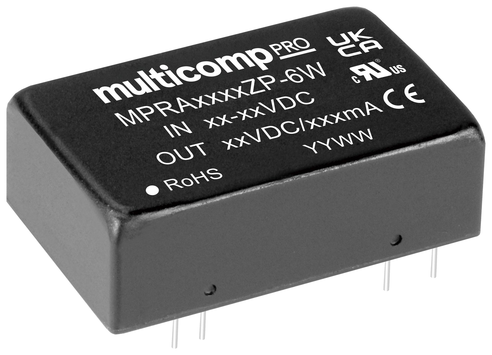 MPRA2415ZP-6W DC-DC CONVERTER, 2 O/P, 6W MULTICOMP PRO