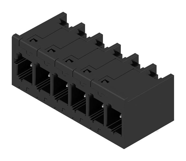 2741450000 TERMINAL BLOCK, HEADER, R/A, 6POS, TH WEIDMULLER