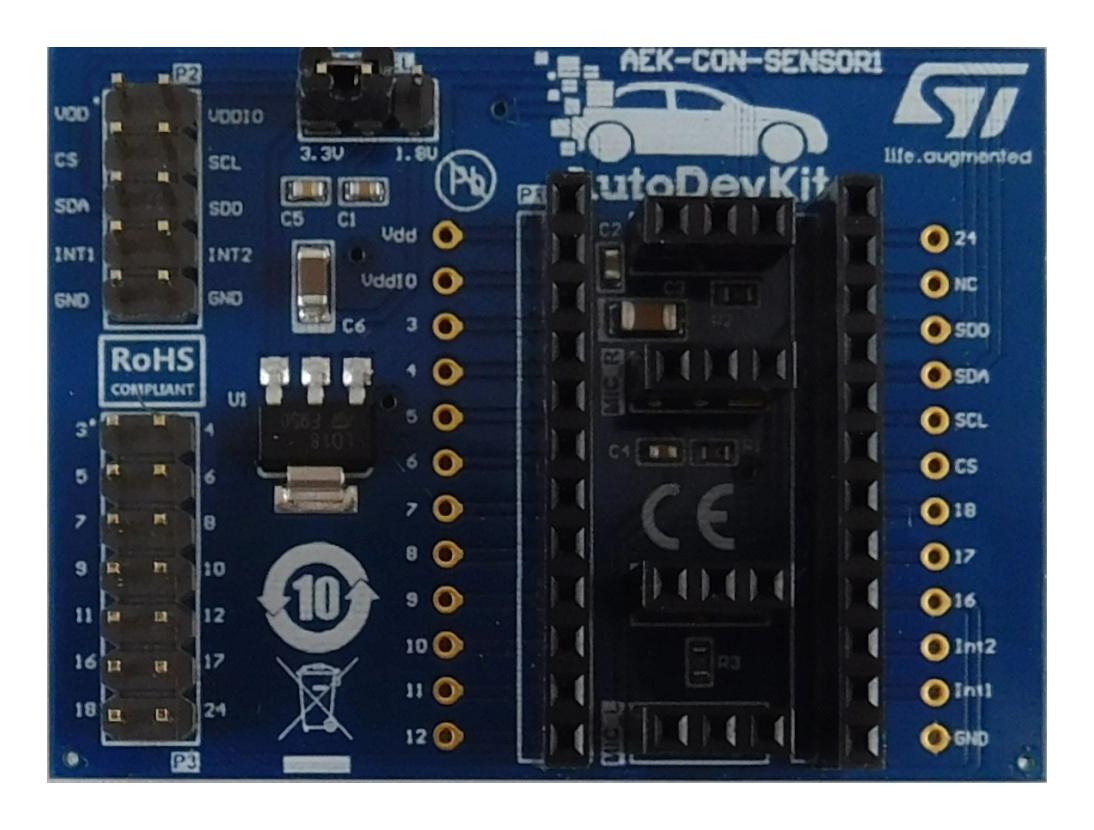 AEK-CON-SENSOR1 CONN BOARD, DISCOVERY/MEMS SENSOR BOARD STMICROELECTRONICS