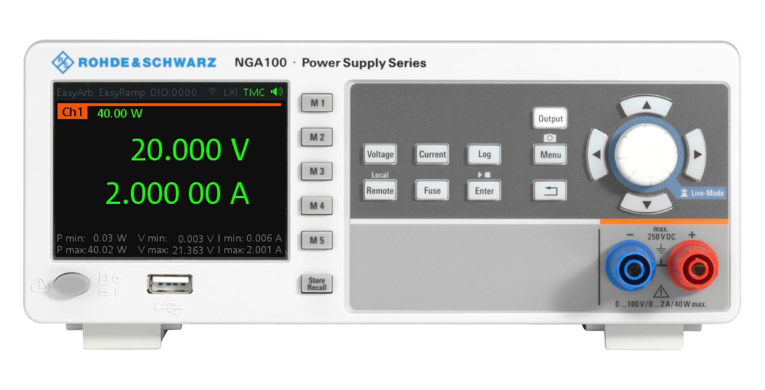 R&S® NGA141 POWER SUPPLY, 1-CH, 100V, 2A ROHDE & SCHWARZ