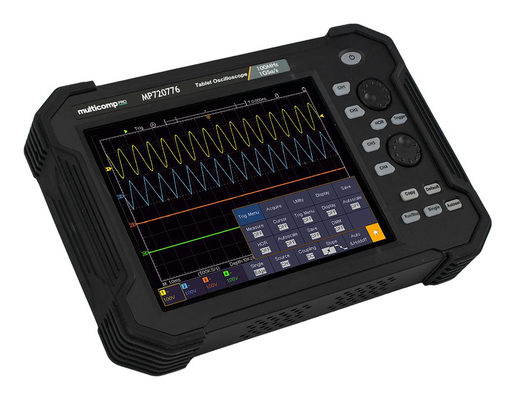 MP720776 OSCILLOSCOPE, 4CH, 100MHZ, 1GSPS MULTICOMP PRO