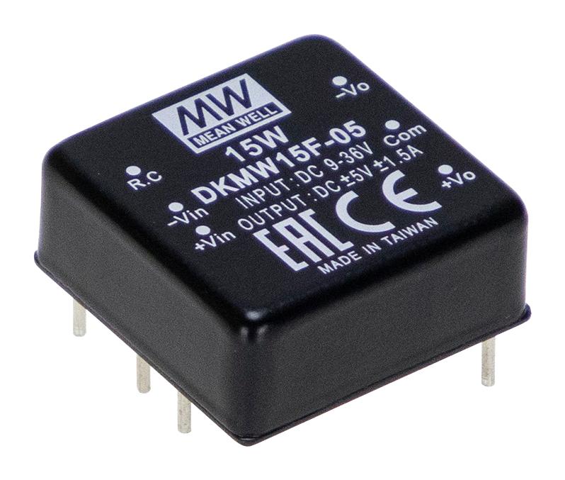 DKMW15F-05 DC-DC CONVERTER, 2 O/P, 15W MEAN WELL
