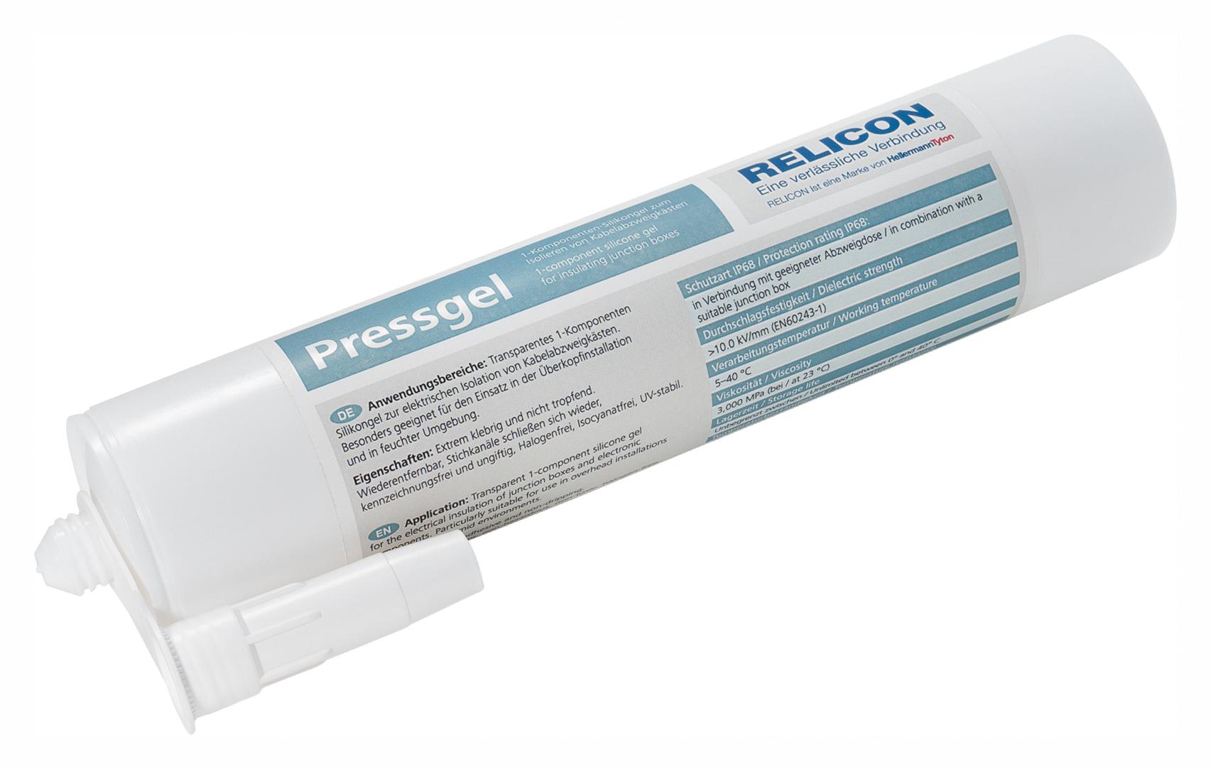 435-00838 PRESS GEL, SILICONE, CARTRIDGE, GRN/CLR HELLERMANNTYTON