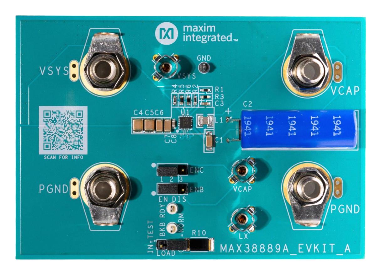 MAX38889AEVKIT# EVAL KIT/SUPERCAPACITOR BACKUP REGULATOR MAXIM INTEGRATED / ANALOG DEVICES