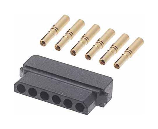 M80-8450645 CONNECTOR, RCPT, 6POS, 1ROW, CRIMP HARWIN