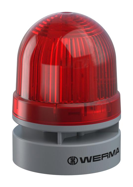 46011060 BEACON, TWINLIGHT, RED, 95DBA, PUSH-IN WERMA