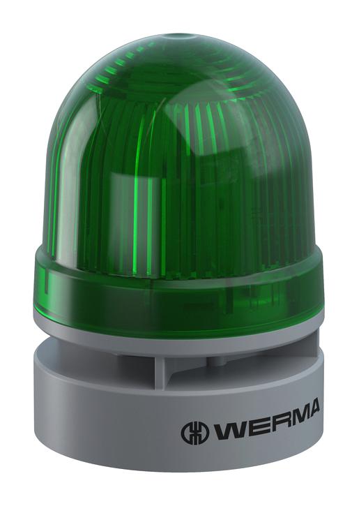 46021075 BEACON, TWINLIGHT, GREEN, 95DBA, PUSH-IN WERMA
