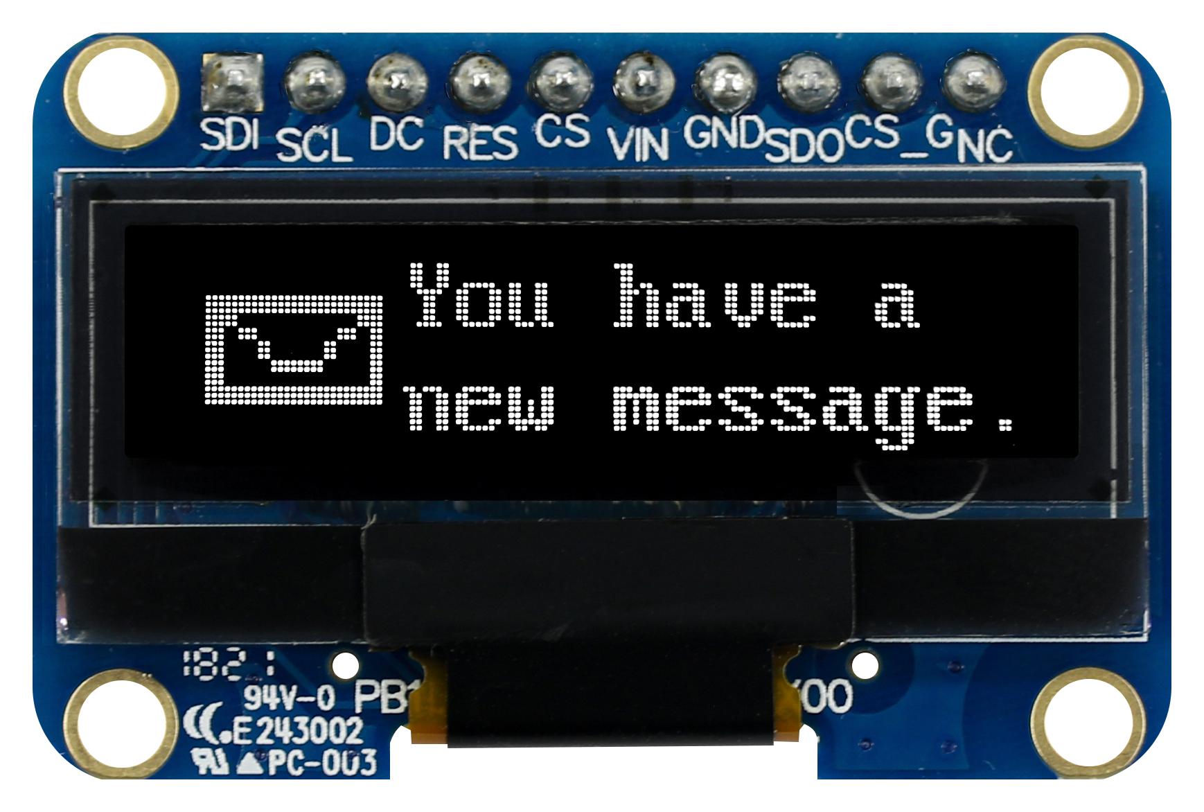 MDOB128032HV-WS OLED GRAPHIC DISPLAY, COB, 128 X 32P, 3V MIDAS