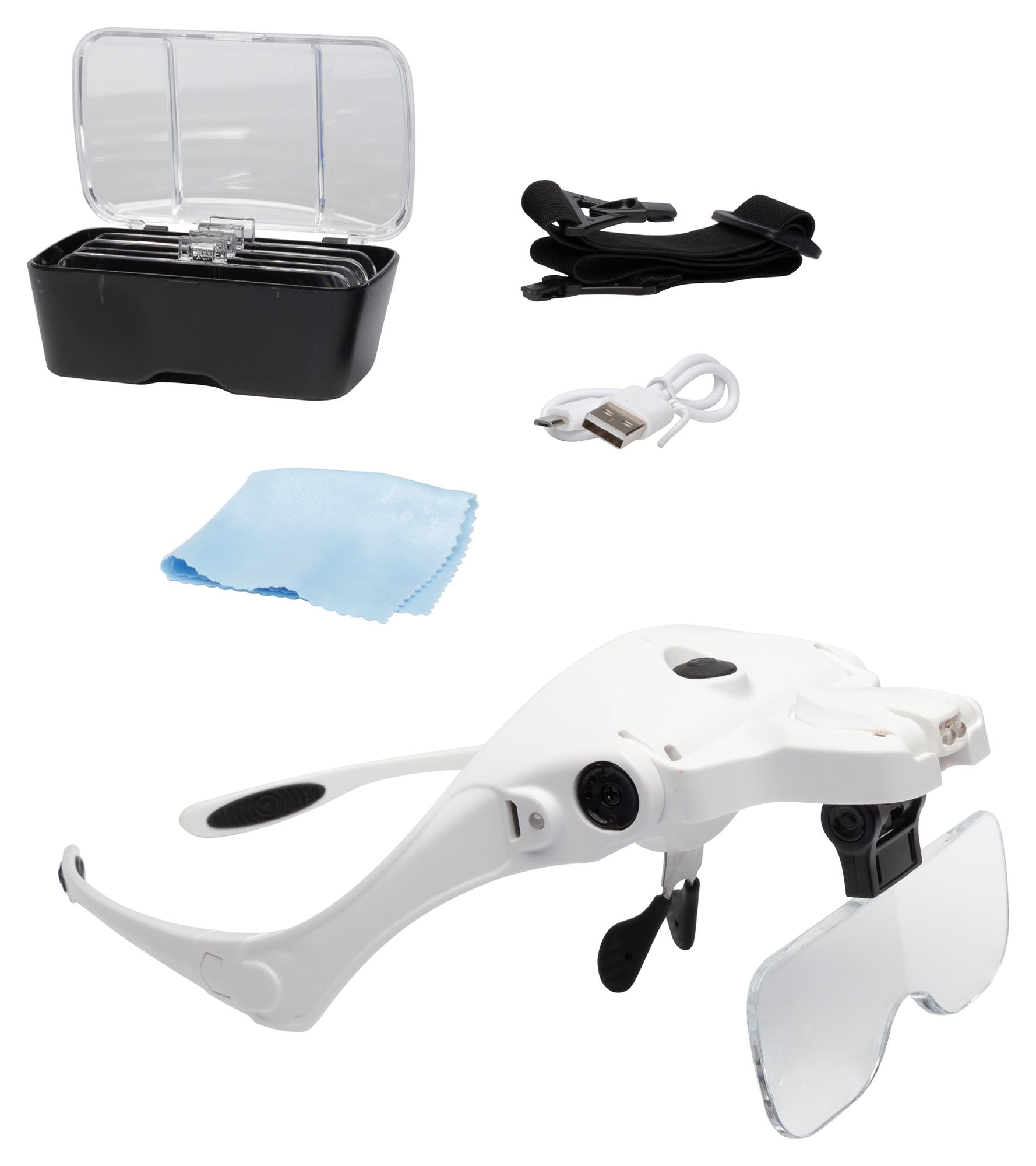 LC1780USB SPECTACLES & HEADBAND MAGNIFIER, 1X-3.5X LIGHTCRAFT