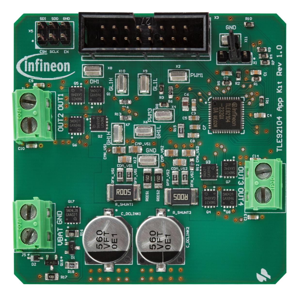 TLE9210423QXAPPKITTOBO1 MOTOR CONTROL BOARD, DC MOTOR INFINEON