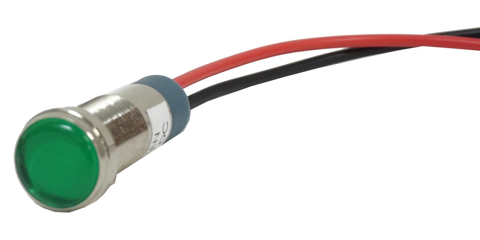 656-1206-303F LED PANEL INDICATOR, GREEN, 12.7MM, 28V DIALIGHT