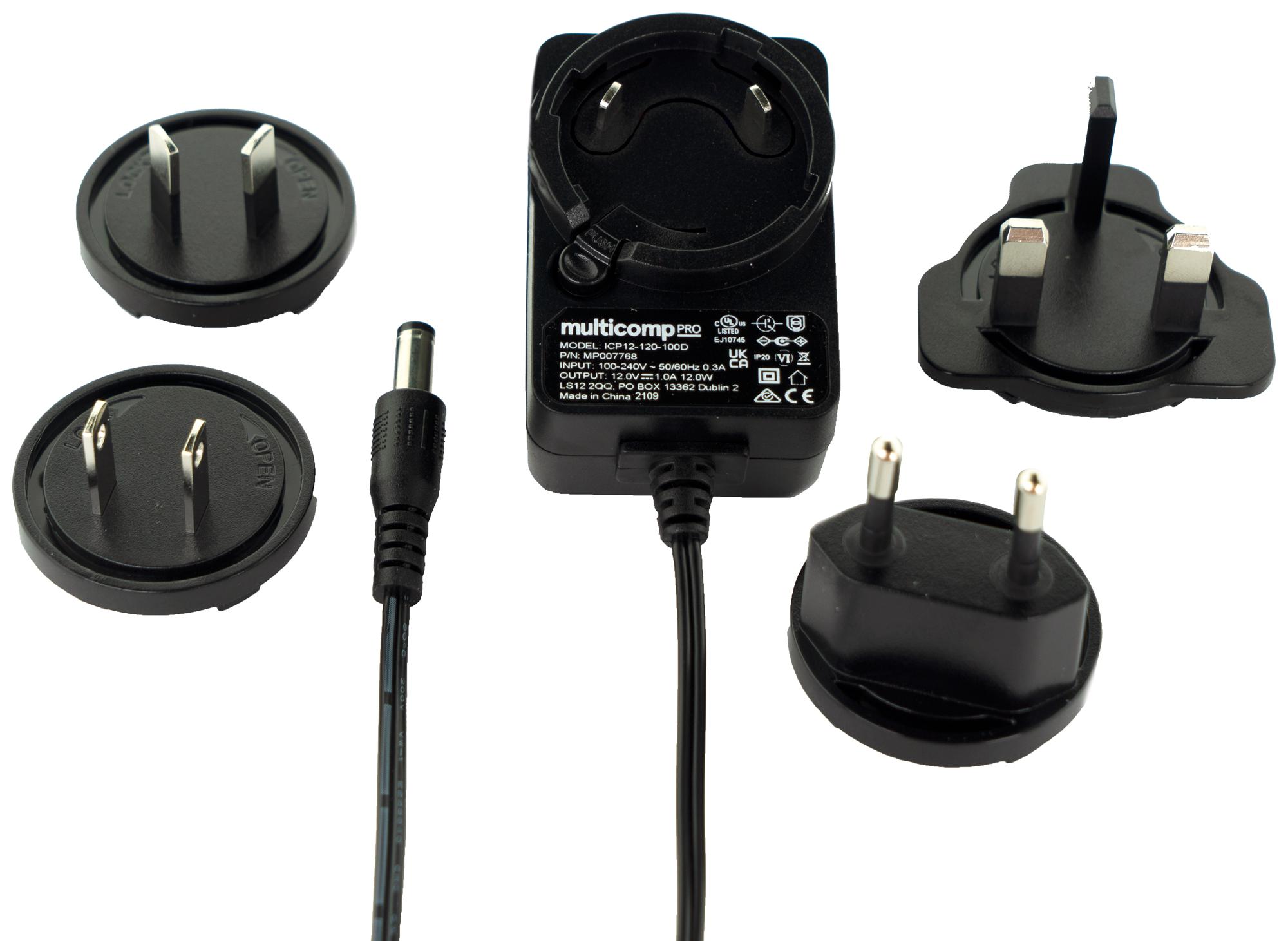 MP007766 ADAPTER, AC-DC, 5V, 2A MULTICOMP PRO