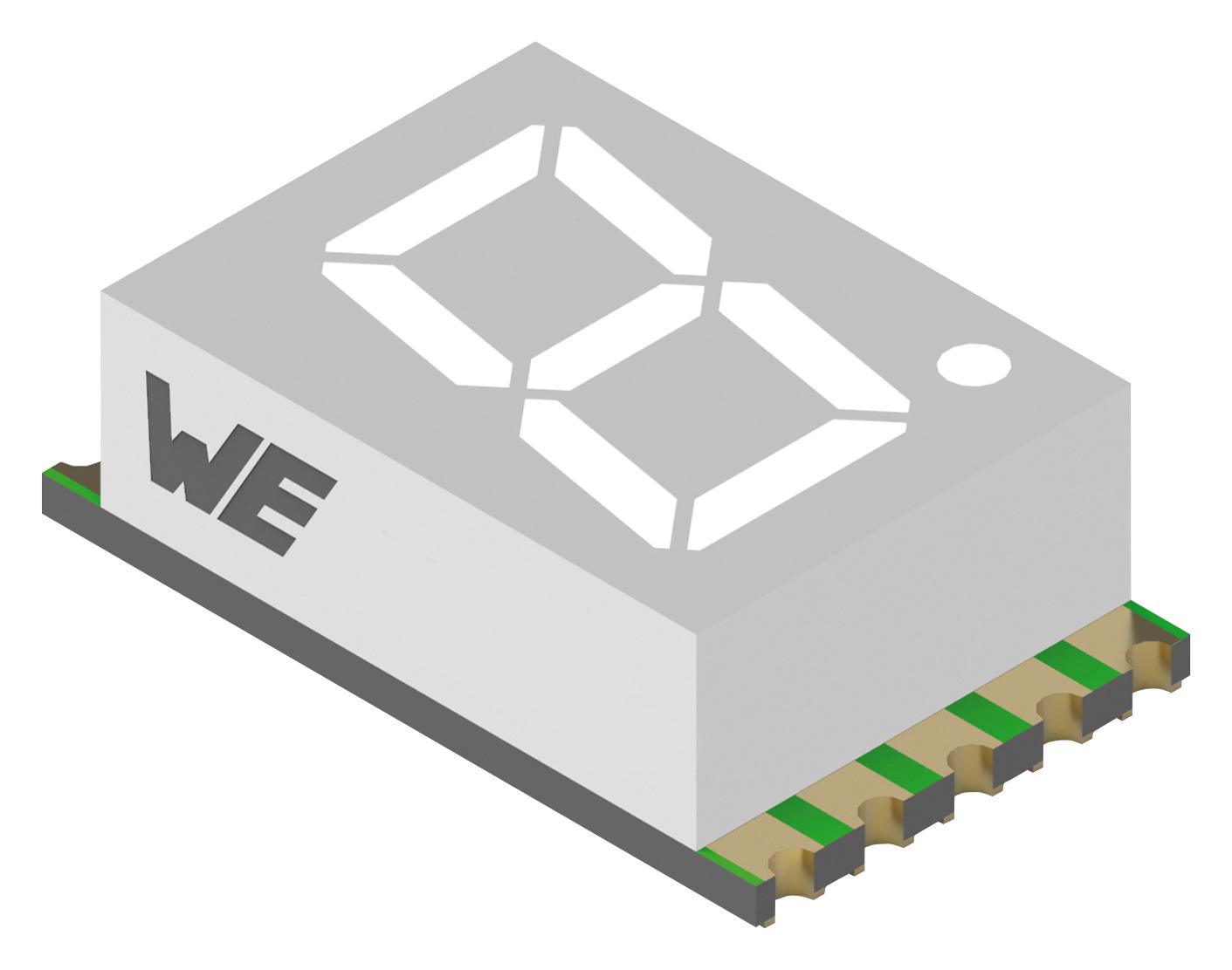 157143V12800 7-SEG DISPLAY, COMM ANODE, GRN, 35MCD WURTH ELEKTRONIK
