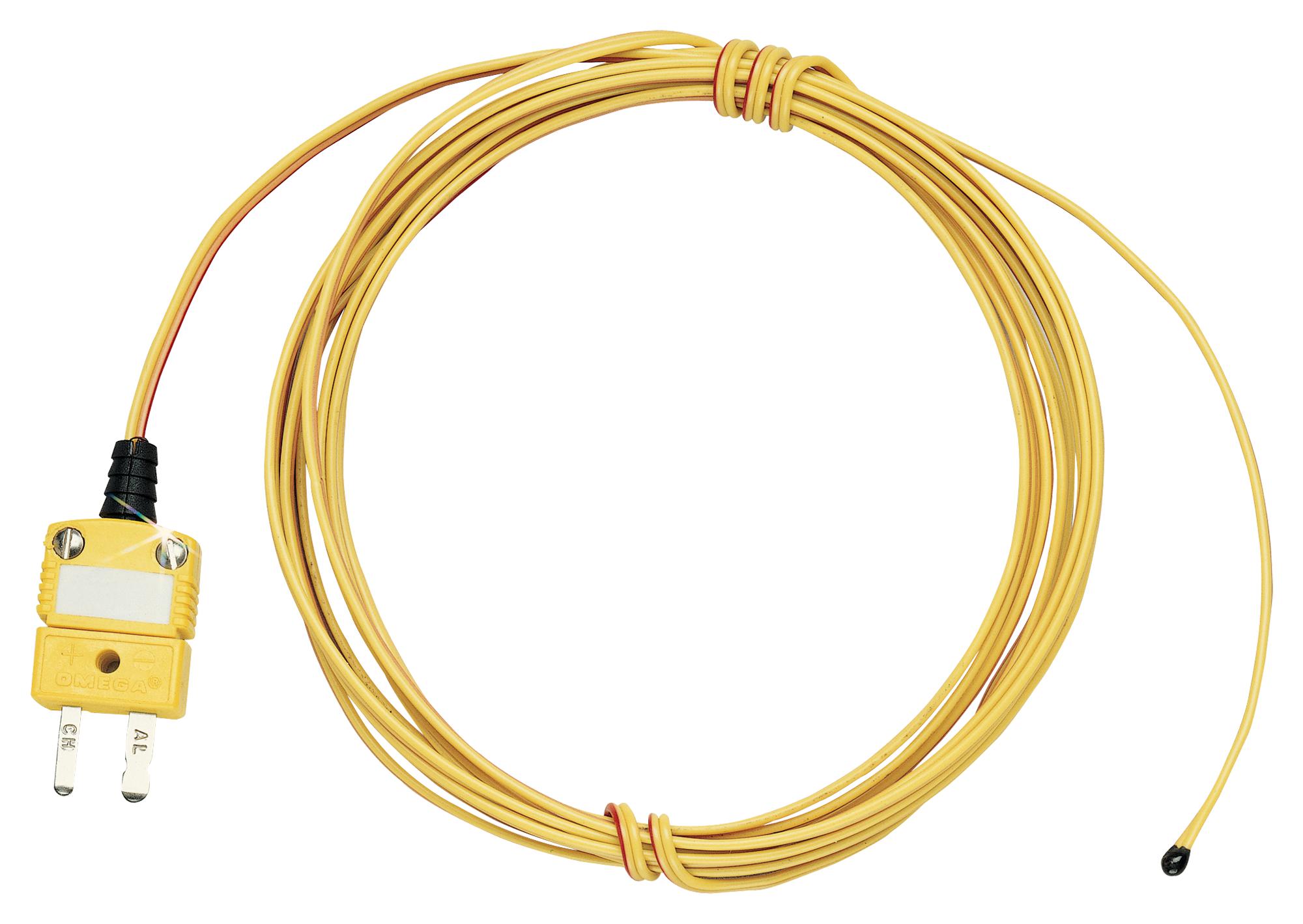 5TC-PVC-K-24-180 THERMOCOUPLE, TYPE K, 4.5M, 105DEG C OMEGA