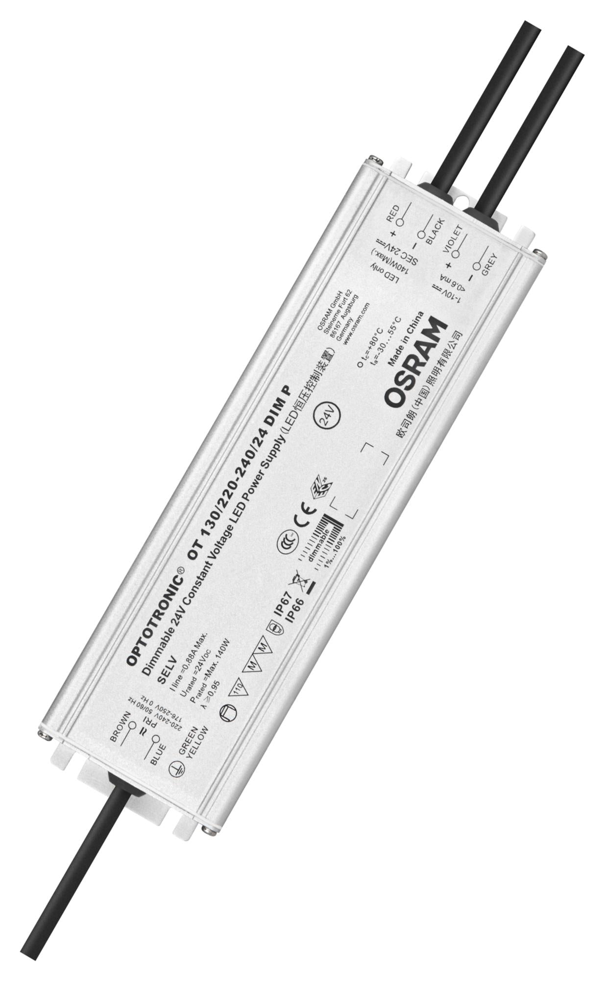 OT-130/220-240/24-DIM-P LED DRIVER/PSU, CONSTANT VOLT, 130W OSRAM