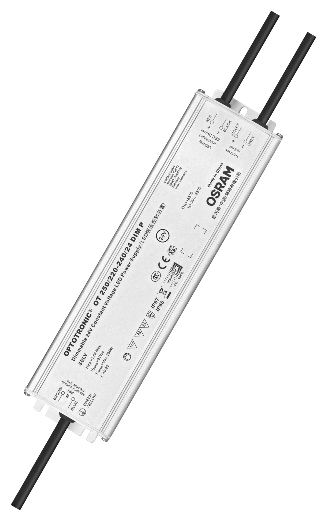 OT-250/220-240/24-DIM-P LED DRIVER/PSU, CONSTANT VOLT, 250W OSRAM