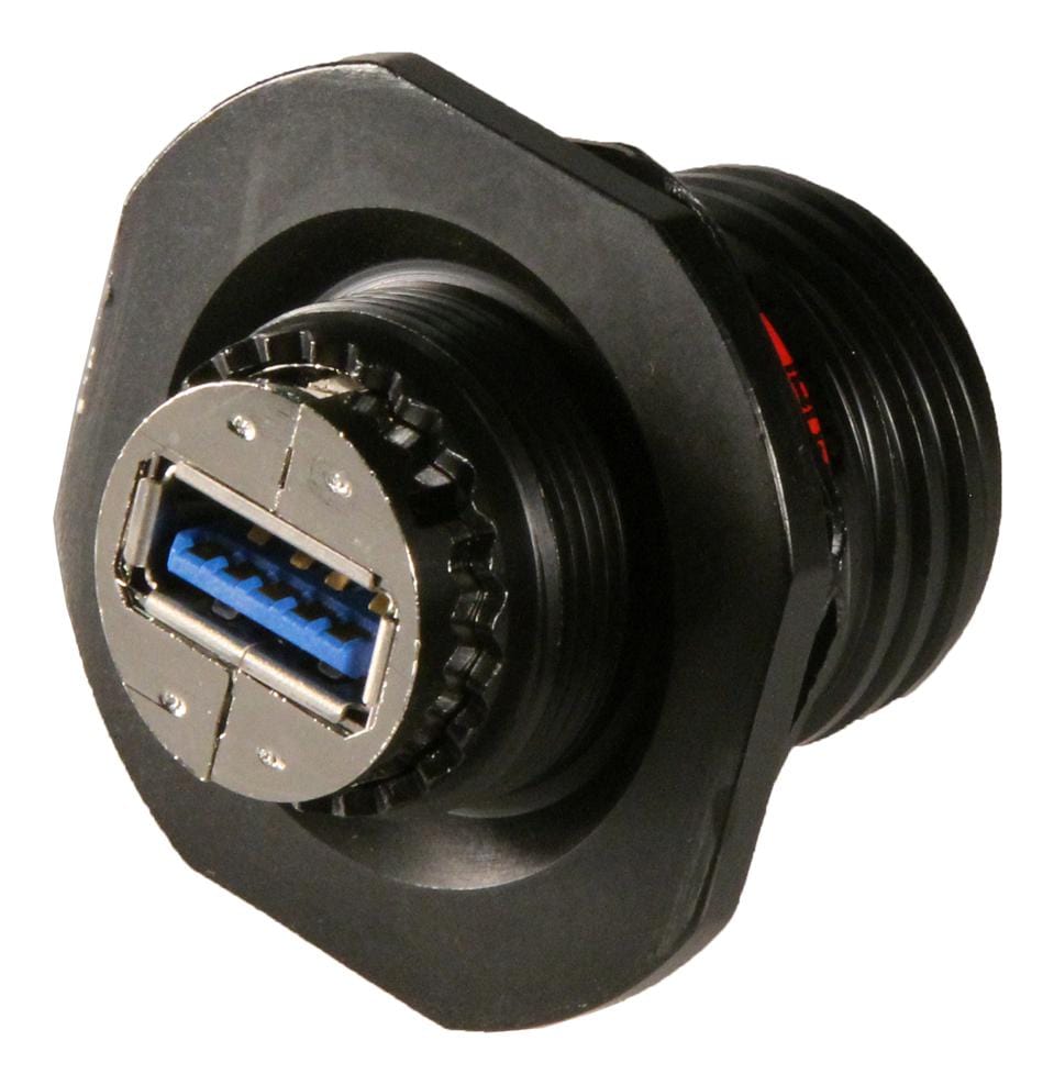 USB3FTV7AZN USB CONN, 3.0 TYPE A JAM NUT RCPT, 4POS AMPHENOL SOCAPEX