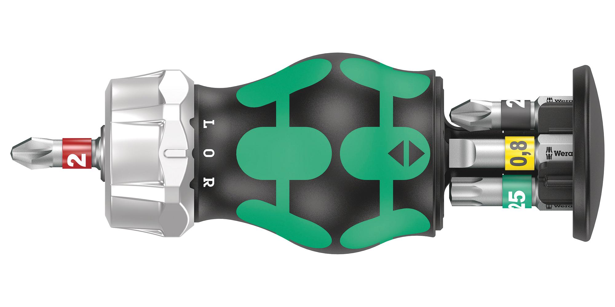 KRAFTFORM KOMPAKT STUBBY MAGAZIN RA 2 BITHOLDING SCRWDRVR, 65MM, 6 PIECES WERA