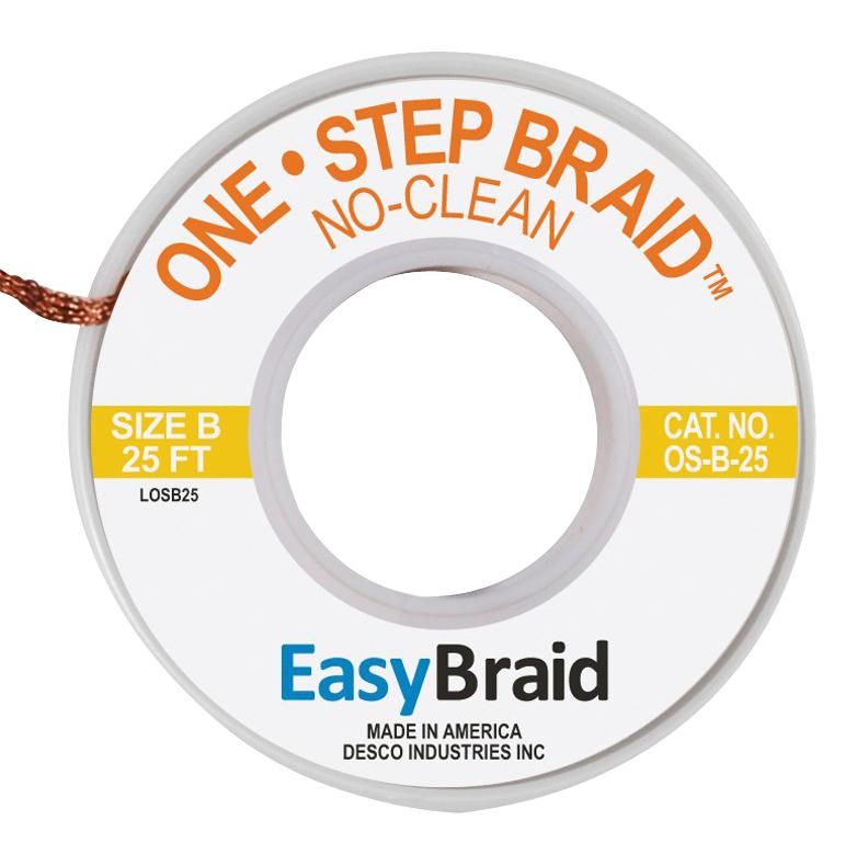 OS-B-25 DESOLDERING BRAID, 25FT X 0.05" MENDA