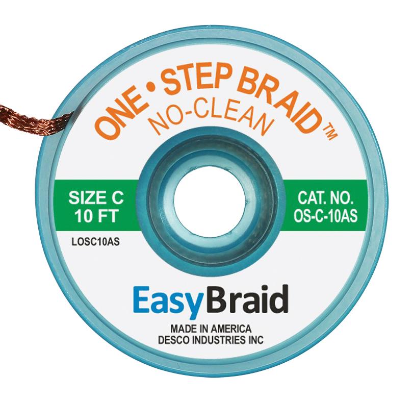 OS-C-10AS DESOLDERING BRAID, 10FT X 0.075" MENDA