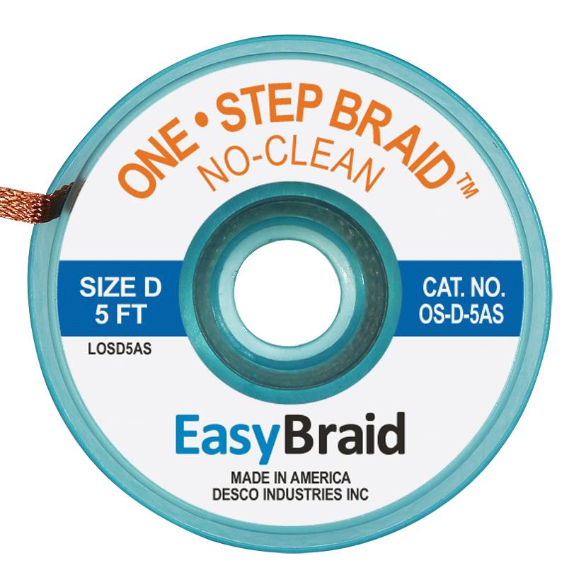 OS-D-5AS DESOLDERING BRAID, 5FT X 0.1" MENDA