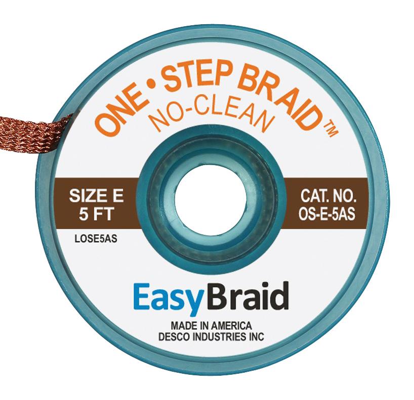 OS-E-5AS DESOLDERING BRAID, 5FT X 0.125" MENDA