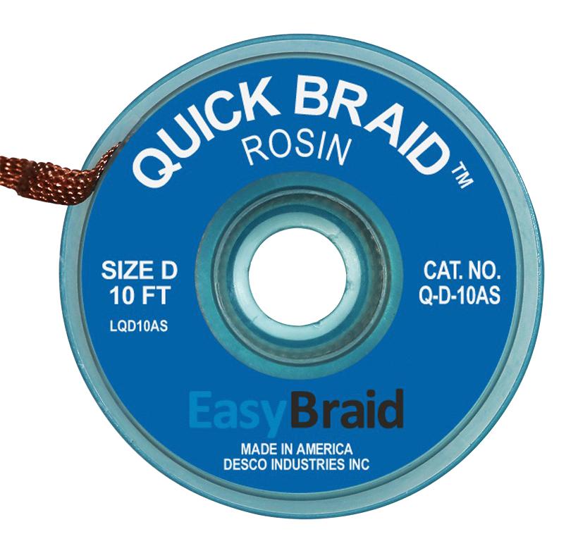 Q-D-10AS DESOLDERING BRAID, 10FT X 0.1" MENDA