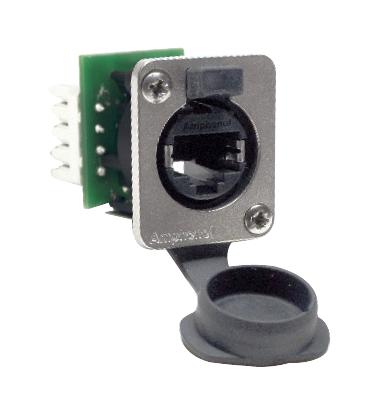 RJXS8FG5I RJ45 CONNECTOR, JACK, 1PORT, PANEL AMPHENOL SINE/TUCHEL