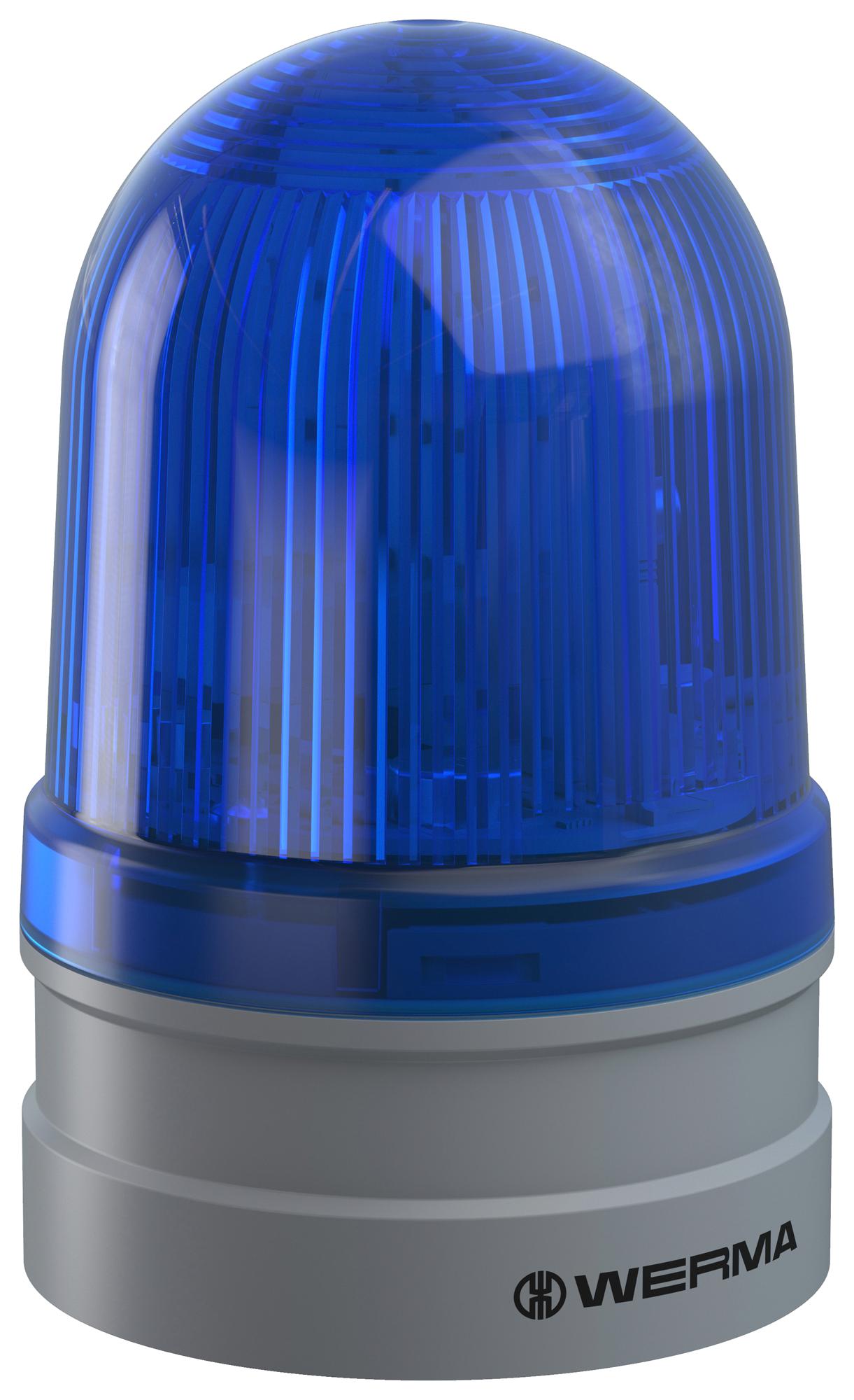 26151070 BEACON, TWINLIGHT, BLUE, 24V, PUSH-IN WERMA