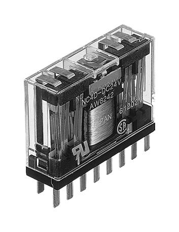 NC4D-DC12V POWER RELAY, 4PDT, 12VDC, SOCKET PANASONIC