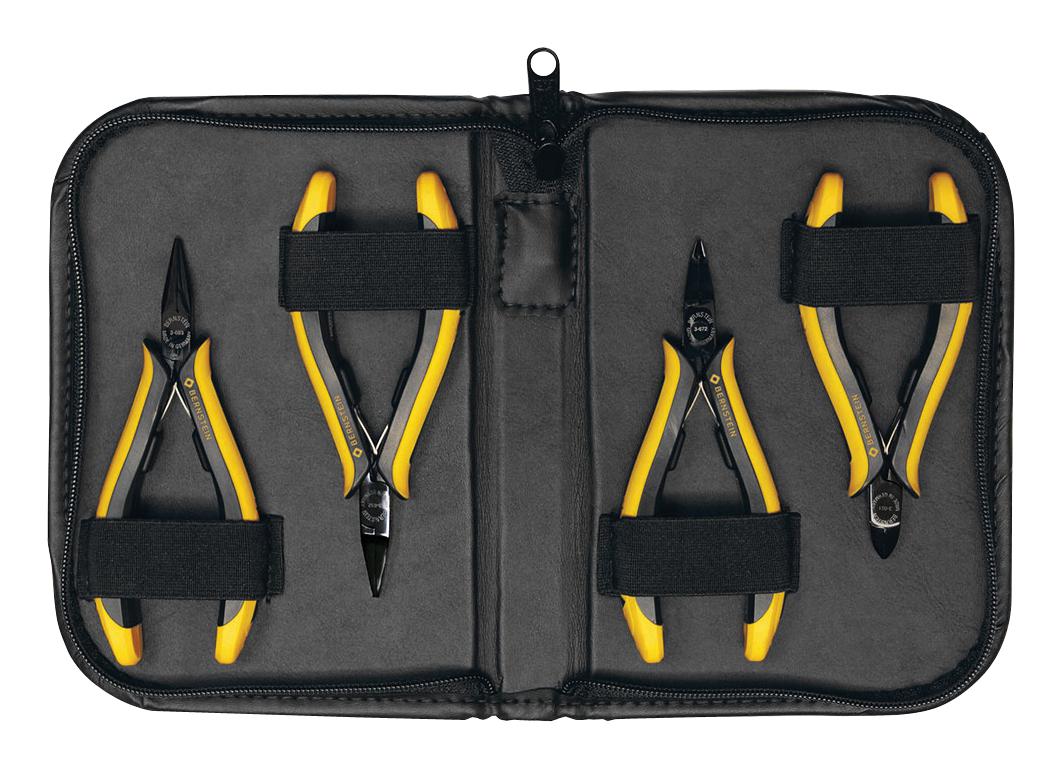 3-680 PLIER SET, EUROLINE, 4PC BERNSTEIN WERKZEUGFABRIK