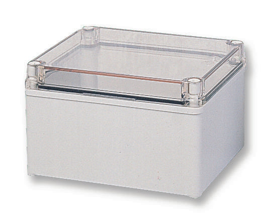 PC D 85 T ENCLOSURE BOX, POLYCARBONATE, IP67, CLEAR LID FIBOX