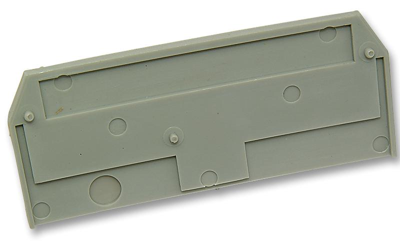 279-308 ENDPLATE, GREY, 2MM WIDE WAGO
