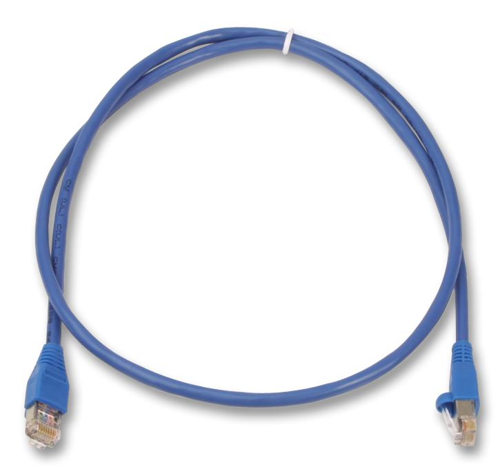 2965-0.5B PATCH LEAD, CAT5E, BLUE, 0.5M VIDEK