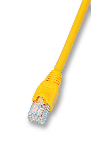 2961-1Y PATCH LEAD, CAT5E, UTP, YELLOW, 1M VIDEK