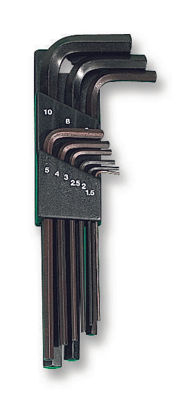 K250HX4100-1 HEXAGON KEY SET, METRIC, LONG, 9PC DURATOOL
