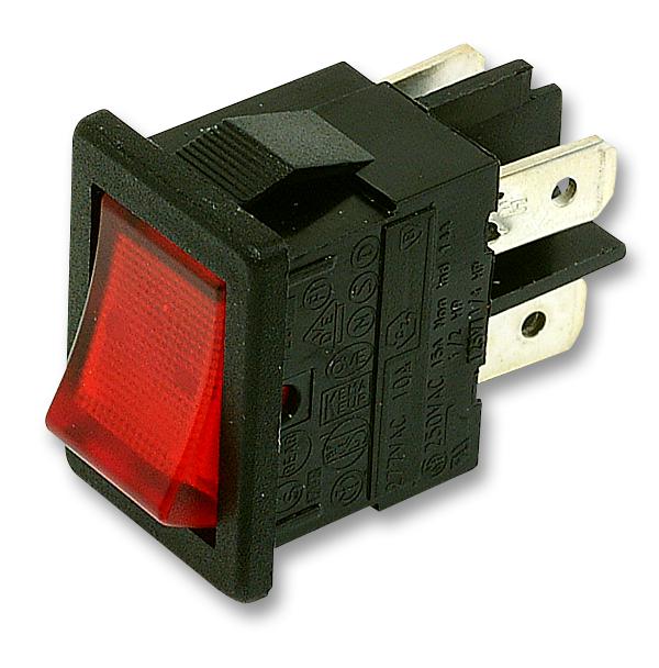 H8553VBNAF ROCKER SWITCH, DPST, ILLUM RED ARCOLECTRIC (BULGIN LIMITED)
