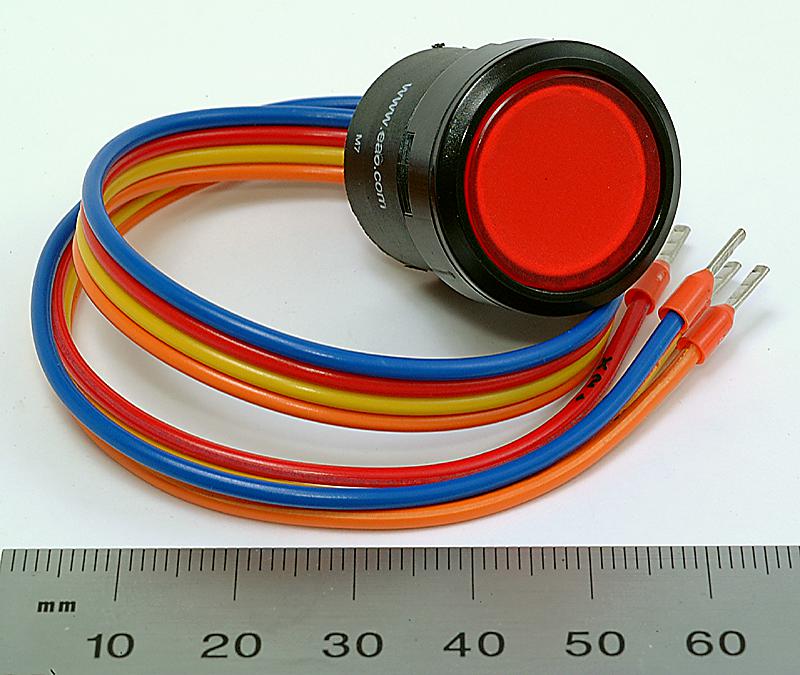 K84-603.4305 SWITCH, SPNO, ILLUM RED EAO