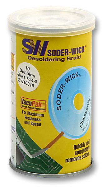 SW16045 DESOLDERING BRAID, 2.8MM, PK10 CHEMTRONICS