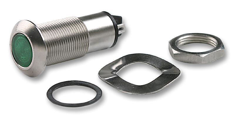 528-532-21 LED INDICATOR, 12VDC, GREEN MARL