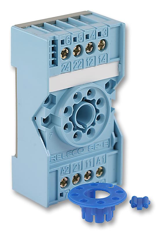 S2B + S2BC SOCKET, DIN/SURFACE, 8 PIN RELECO
